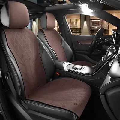 Car seat cushion four seasons universal suede perforated breathable ventilated light car special seat cover (Seat cushion, seat cover) - color-charming-coffee-model-five-seats-in-the-car-comfortable-version
