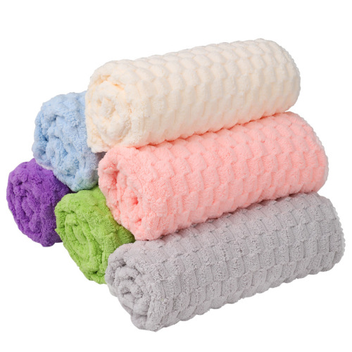 Yunduo velvet bath towel coral velvet towel adult household towel thickened bath absorbent bath towel wholesale