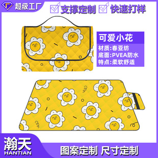 Outdoor camping barbecue carpet ultrasonic thickened waterproof and moisture-proof picnic mat machine washable portable spring outing four-season mat