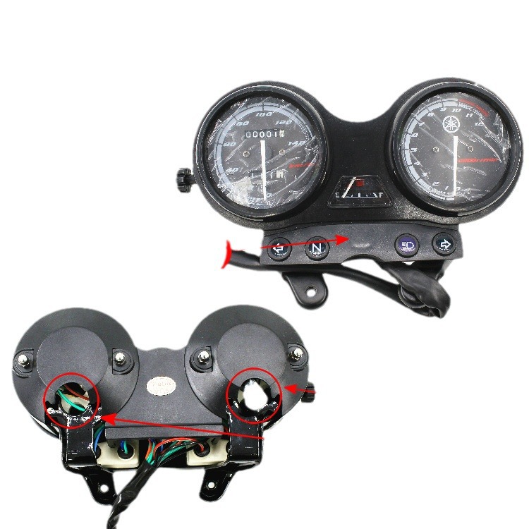 Accesorios para motocicleta Tianjian 125 YBR125 Tianji medidor de código Euro II instrumento de velocidad montaje código medidor odómetro