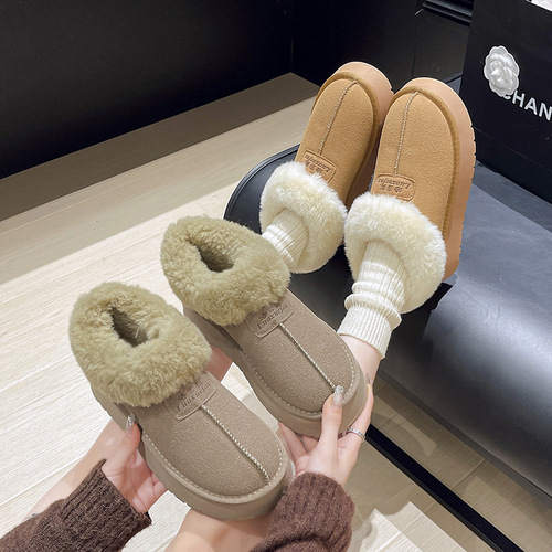Women's Fashion Fleece Lined and Thick Waterproof Snow Boots with Handmade Thick Soles - Warm Winter Boots with Faux Fur