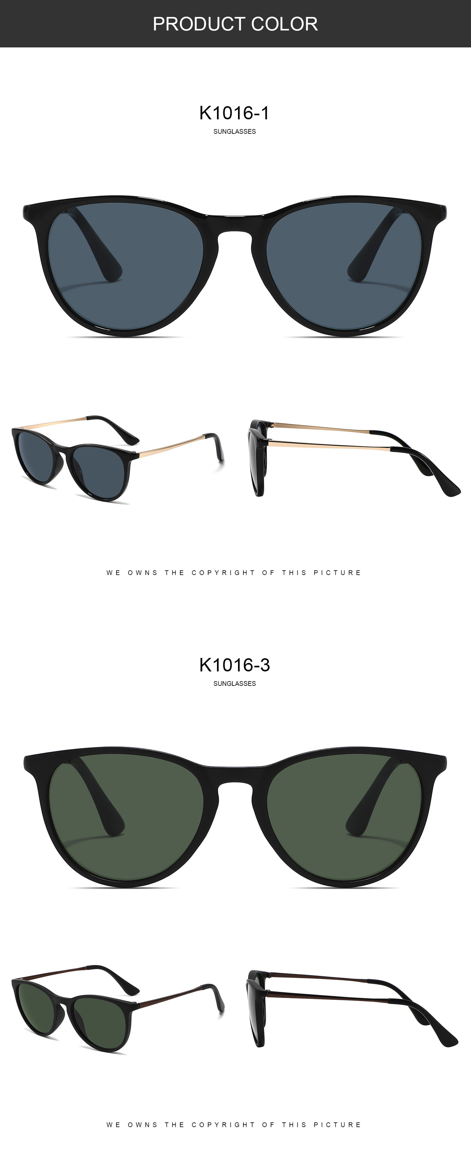 New European And American Sunscreen Children's Sunglasses Simple Elliptical Frame Travel Eye Protection Children's Sunglasses Baby Glasses_voghion.com