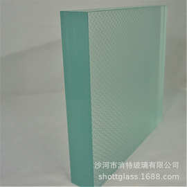 地板防滑普白玻璃加工 凹凸玻璃 可做舞台 地板 楼梯台阶 可钢化