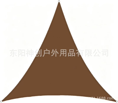 Avtomobil yan çətirləri – canopy, balcony camping sunshade - brown-equilateral-triangle-2x2x-2m