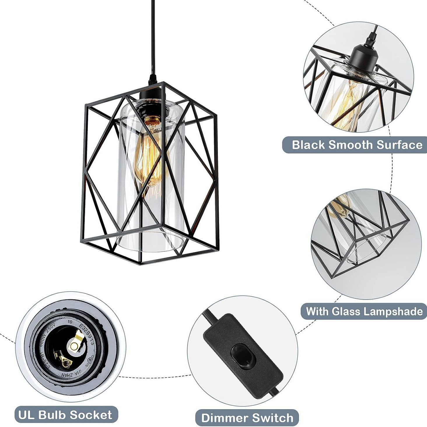 Explosión transfronteriza dedicada a Zhongshan lámparas industriales retro estadounidenses interruptor de viento enchufe lámpara de pared lámpara de techo