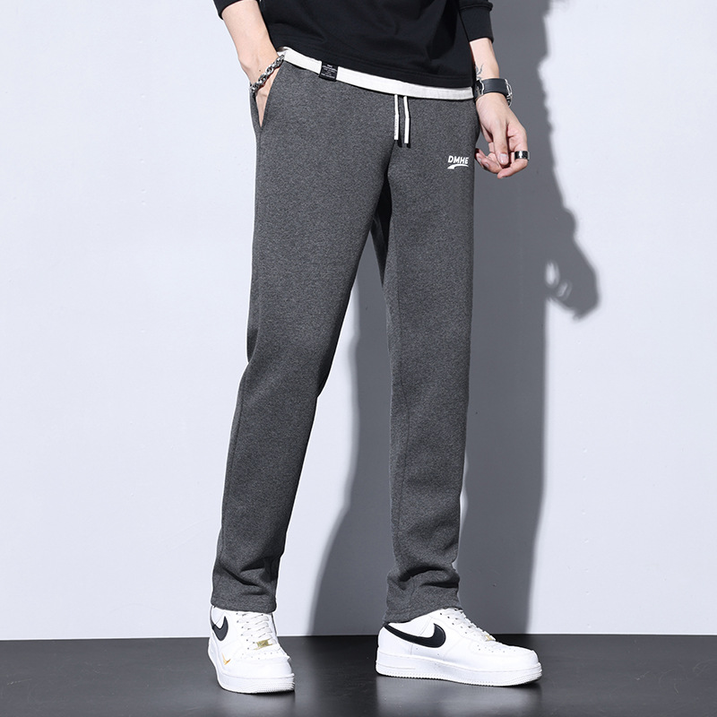 Slim fit adelgazamiento pantalones casuales cómodos de los hombres sueltos elásticos pantalones largos de los hombres de moda de todos los partidos rectos pantalones deportivos hombres