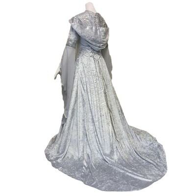 Cross Border Women's Cos Medieval Retro Wedding Dress Hooded Tunic Dress cosl ay Halloween