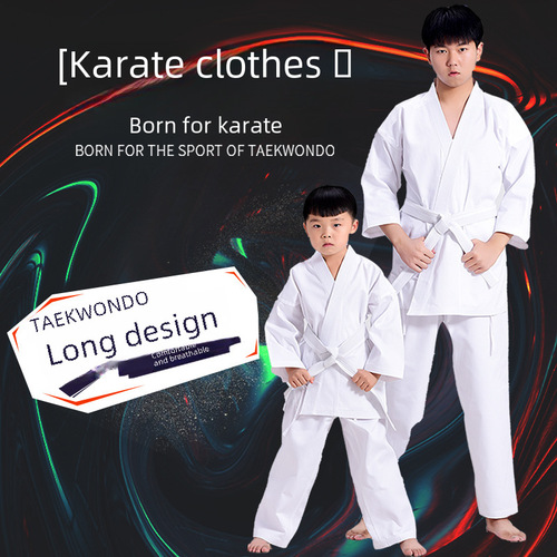 New empty-hand style Karate uniform Taekwondo uniform for export, soft and thick, suitable for adult and children's competition, 230g Mooto
