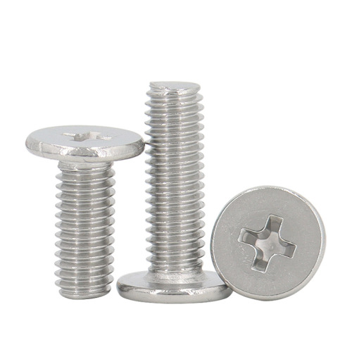 304 stainless steel thin flat head machine screws cross recessed large flat round head screws CM precision electronic small screws M4-M8