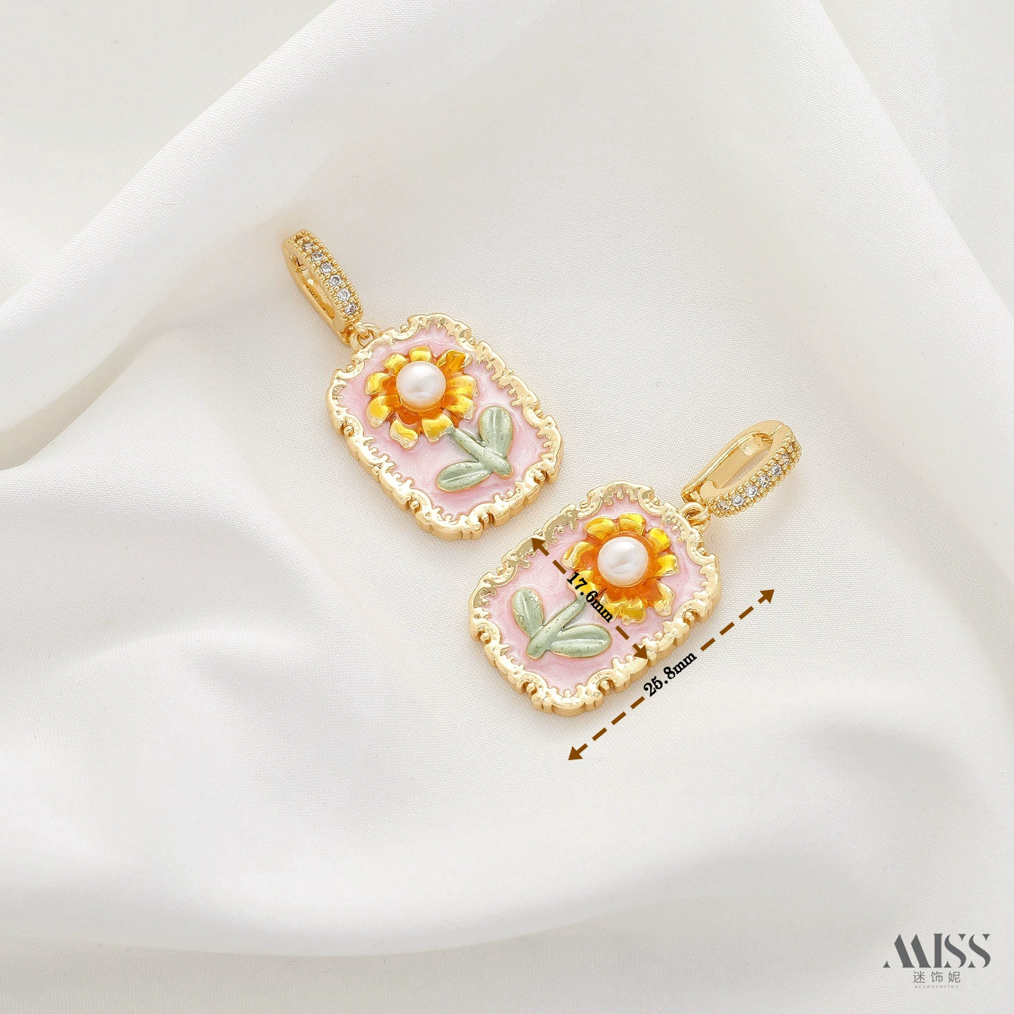 Мод pendant из органического жемчуга, свитер, аксессуар, ручная роспись, цветочная, китайский стиль, стиль высокого качества