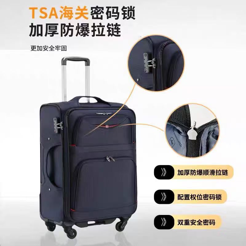 SM Large Capacity Luggage Men's 28-inch 30-inch Pull Rod Suitcase Female Student Oxford Cloth Password