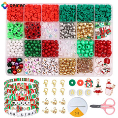 クロスボーダーのクリスマスの新型diyブレスレットのビーズセットの材料は混載して手をつないでビーズのアクセサリーのビーズを刺します。