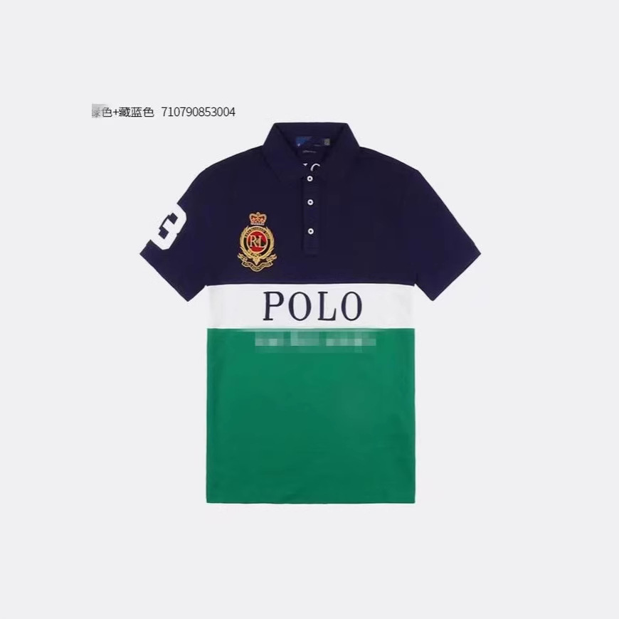 Polo solapa el mismo estilo todo-fósforo nuevo estilo simple hombres y mujeres manga corta verano