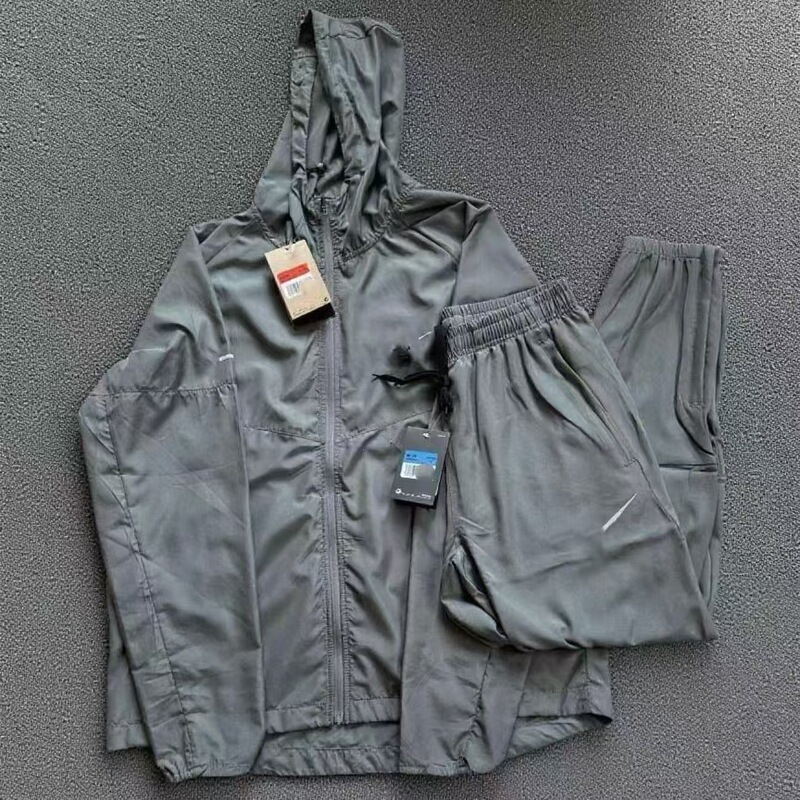 In-Stock Cross-Border Quick-Dry Breathable Sports Lightweight Woven Jacket Casual Hooded Loose Running Training Set Cotton In-Stock Cross-Border Quick-Dry Breathable Sports Lightweight Woven Jacket Casual Hooded Loose Running Training Set Cotton