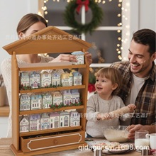 跨境木制盲盒收纳架多层玩具展示架实木手办书籍多功能整理架