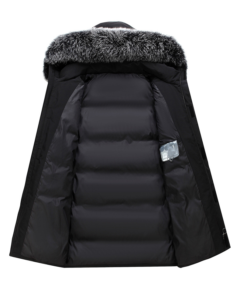 Heren parka met capuchon winterjas halflang warm en gevoerd_voghion.com