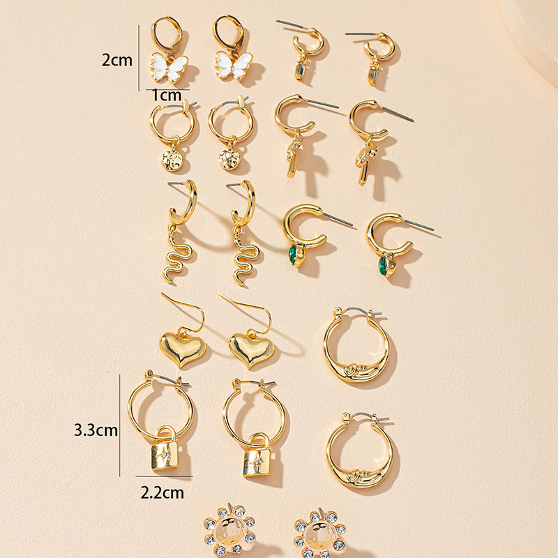 New 10 Pairs Of Earrings Multi-piece Wholesale Personalized Fashion Earrings display picture 4