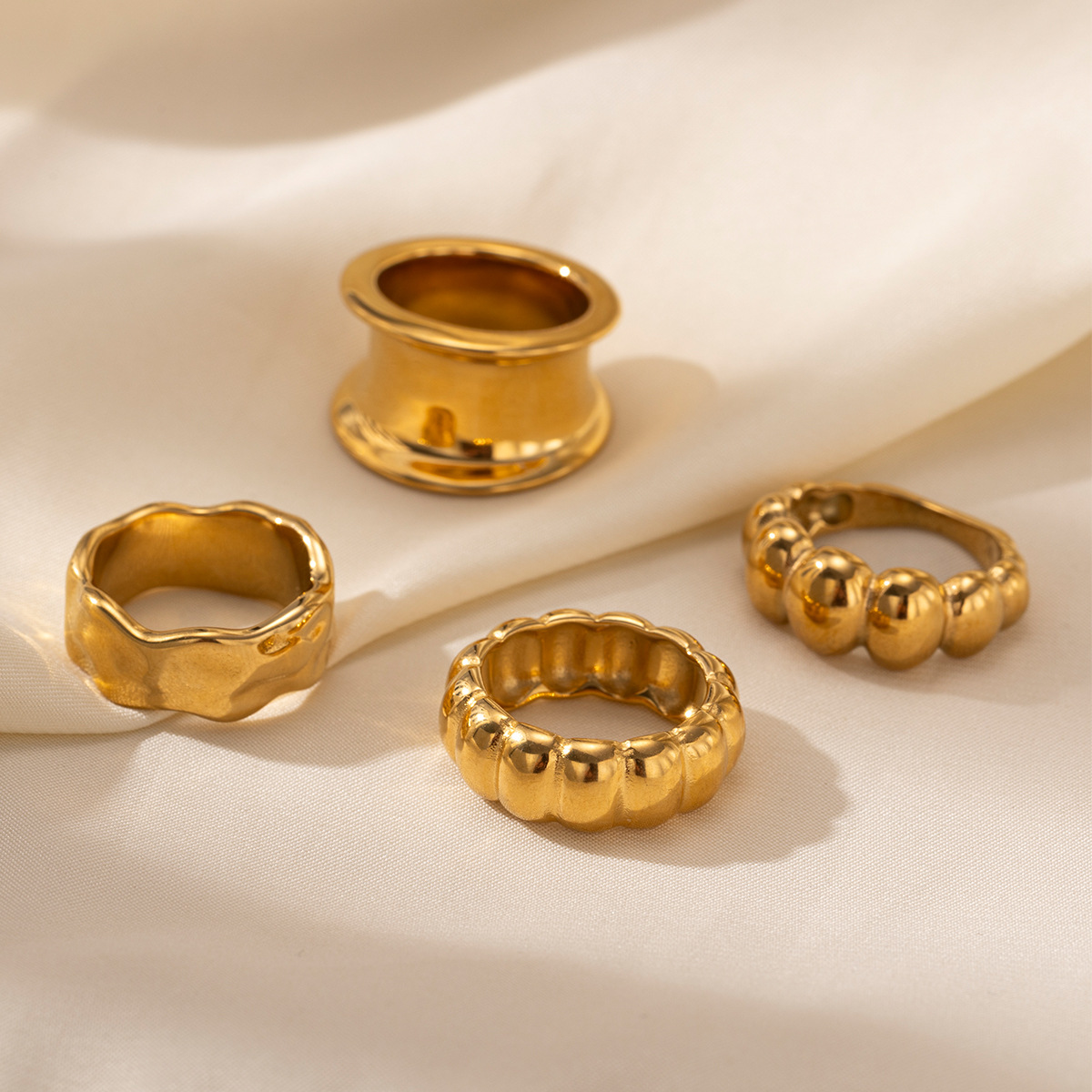 Anillo de acero inoxidable básico de nicho de personalidad europea y americana de alta calidad, anillo cerrado universal, joyas transfronterizas