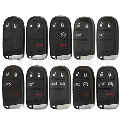 Suitable for 2 keys 3 keys 4 keys 5 keys Jeep Chrysler Dodge smart remote control car key shell replacement shell