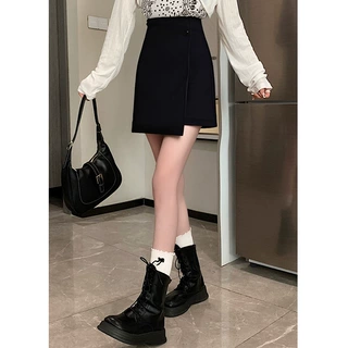 【IE定单】辣妹不规则包臀短裙女2026秋冬新款高级感绵羊毛半身裙