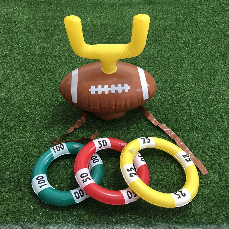 Трансграничный спот ПВХ надувная оливковая шапочка игрушка надувной регби кольцо надувной бросок игрушка