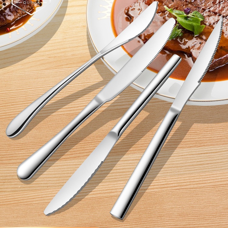 2只装加厚款牛排刀叉不锈钢西餐餐具牛排刀主餐刀家用成人锋利