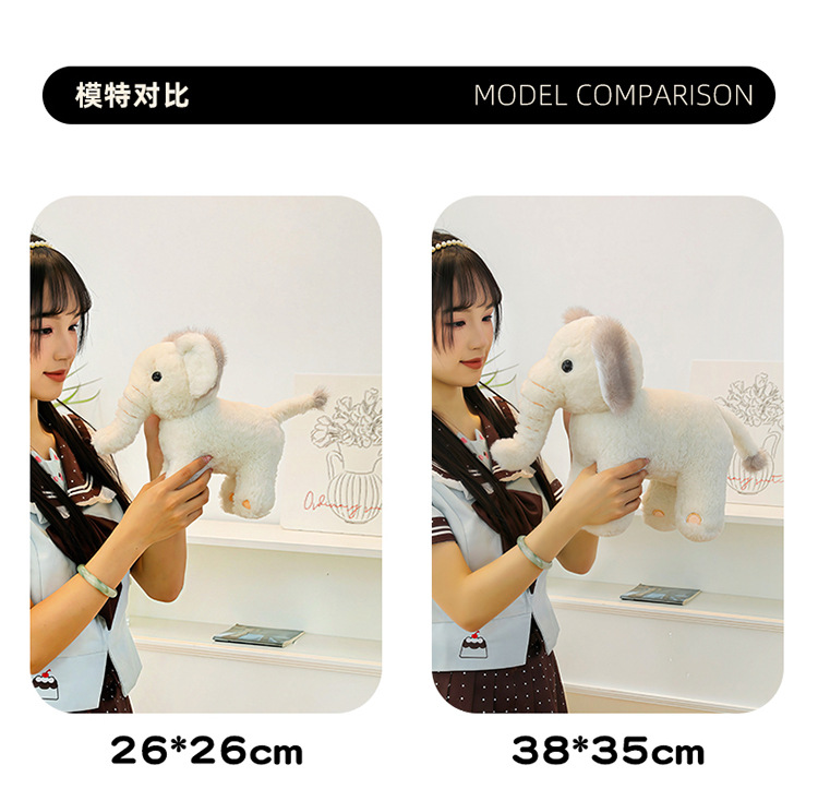 Cute Elephant Plush Pillow Cross-Border Plush Toy Comfort Pillow Sleeping Companion Doll Baby Sleeping Pillow Wholesale