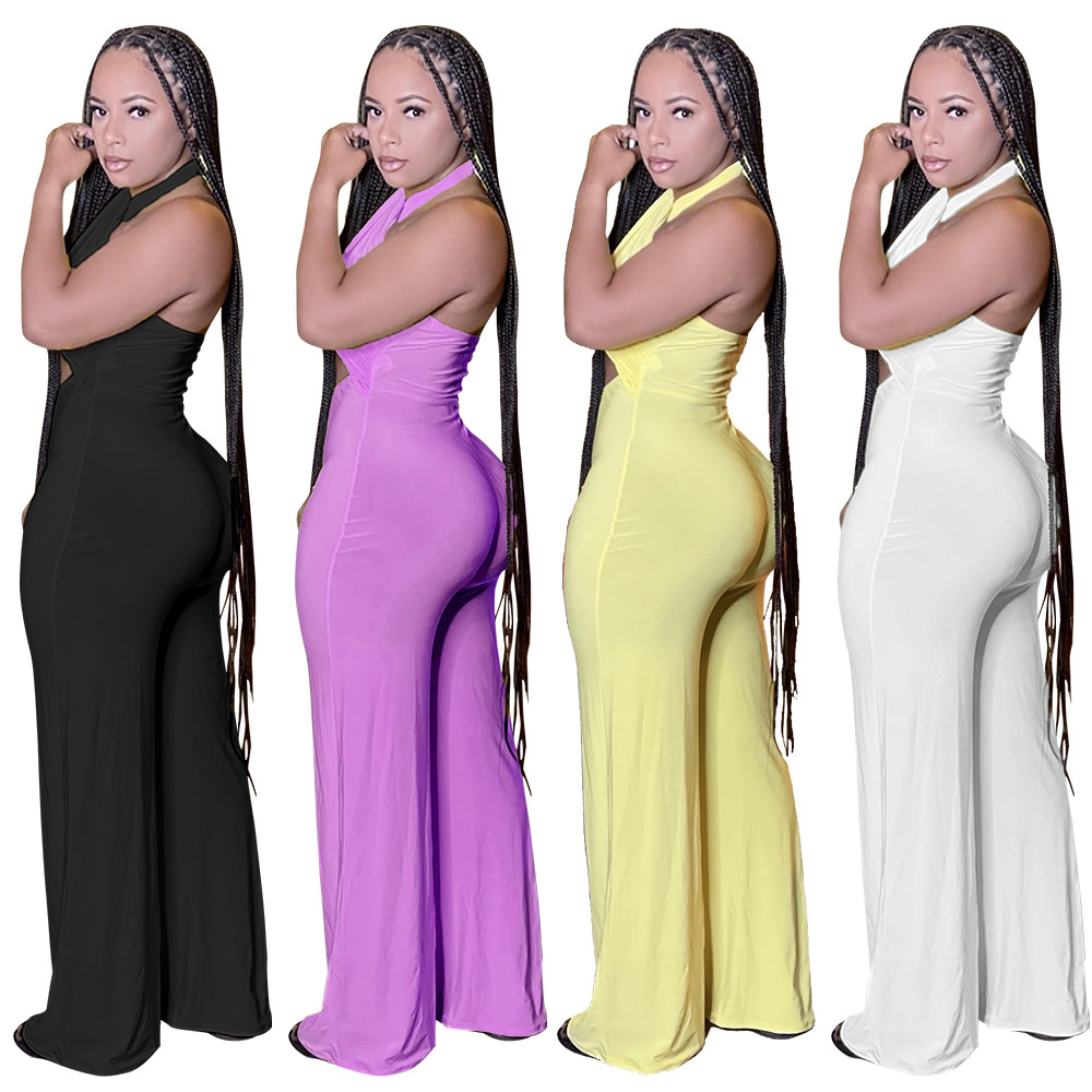 women s straight wide-leg jumpsuit nihaostyles clothing wholesale NSOSD79659