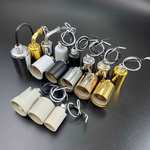 陶瓷线灯头耐高温护套灯杯灯座带电线大小螺口水晶灯具配件