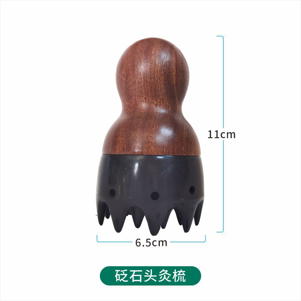 Bian Stone Fire Dragon Cupping Head Therapy Moxa Comb Gua Sha Massage Jar with Moxa Sticks for Salon Use details