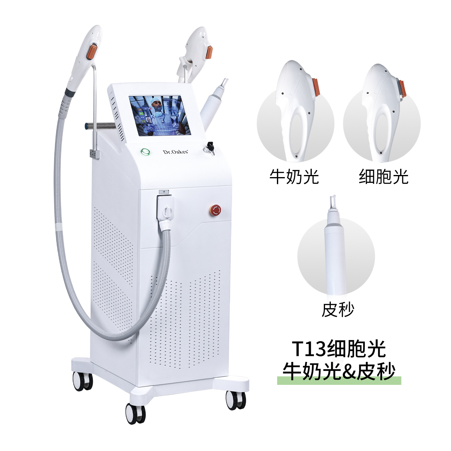 Dispositivo de Rejuvenecimiento de la Piel de Tres Longitudes de Onda T13 Platinum, Equipo de Belleza Todo en Uno para Salón de Belleza, Rejuvenecimiento de la Piel 810, Limpieza del Área del Bikini, Producto del Fabricante