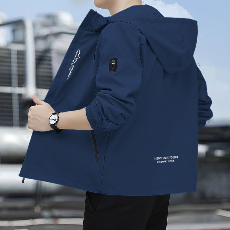 Trendy Men's Clothing Spring and Autumn Windproof Hooded Men's Outdoor Jacket Thin Style 2025 New Casual Jacket Trendy Men's Clothing Spring and Autumn Windproof Hooded Men's Outdoor Jacket Thin Style 2025 New Casual Jacket