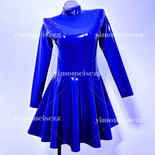 Dress Bodysuit Cheerleading Clothes Performance Wear High Collar Long-Sleeve with One-Piece Panties 053