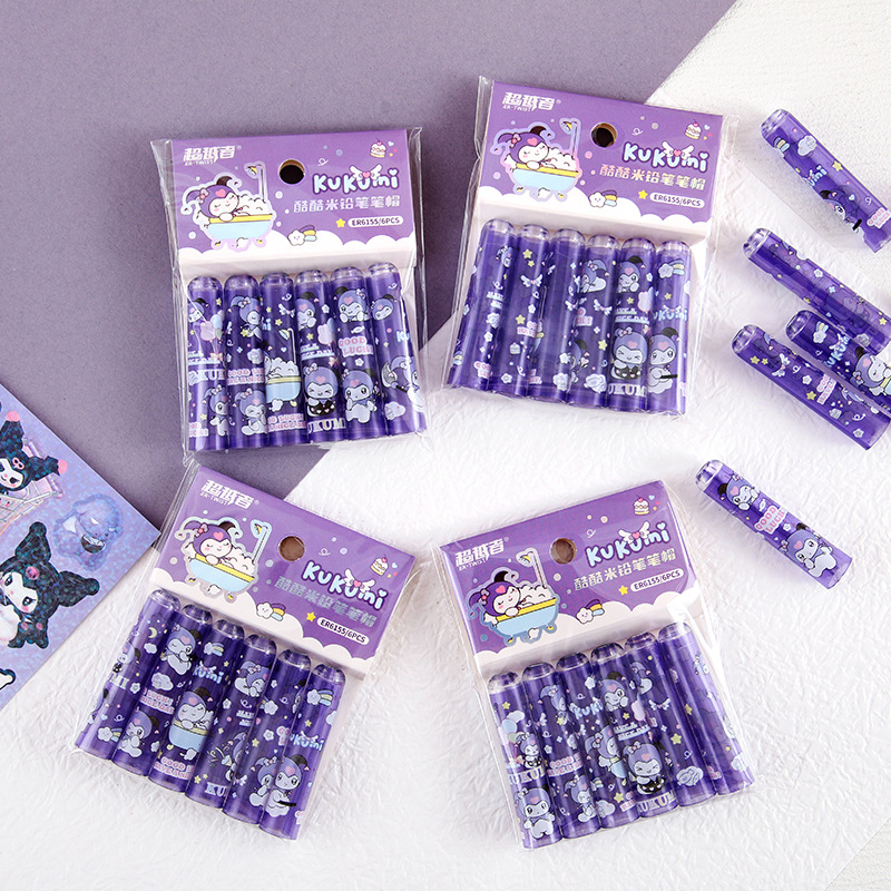 Nuevo producto cubierta de tapa de lápiz lindo dibujo animado cool coolm cubierta de lápiz transparente cubierta de punta de lápiz para estudiantes de primaria papelería