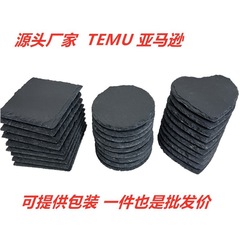TEMU、Amazonなどの越境EC卸売業者向けの丸型、四角形、ハート型の石製コースター、カクテルコースター