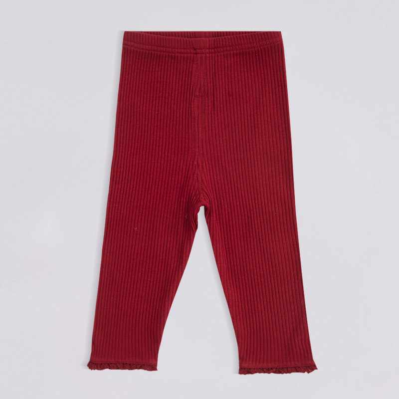 Puro algodón pit niñas leggings clase un Bebé Pantalones de encaje elástico cintura Otoño e Invierno Caliente venta al por mayor