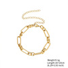 Brand chain, bracelet, jewelry stainless steel, accessory, internet celebrity, 750 sample gold, European style