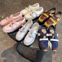 内增高软底软面芭蕾鞋单鞋2025秋季新款运动风休闲鞋浅口玛丽珍鞋