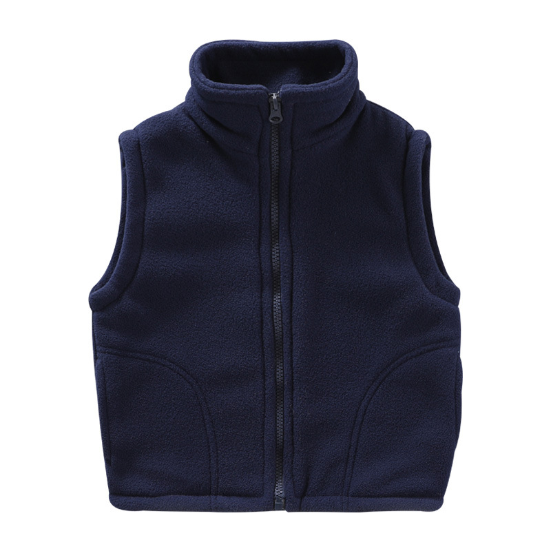 Chaleco de ropa exterior para niños al por mayor ropa de invierno de primavera y otoño niños pequeños medianos y grandes niños y niñas cardigan polar ropa de jardín de infantes chaleco