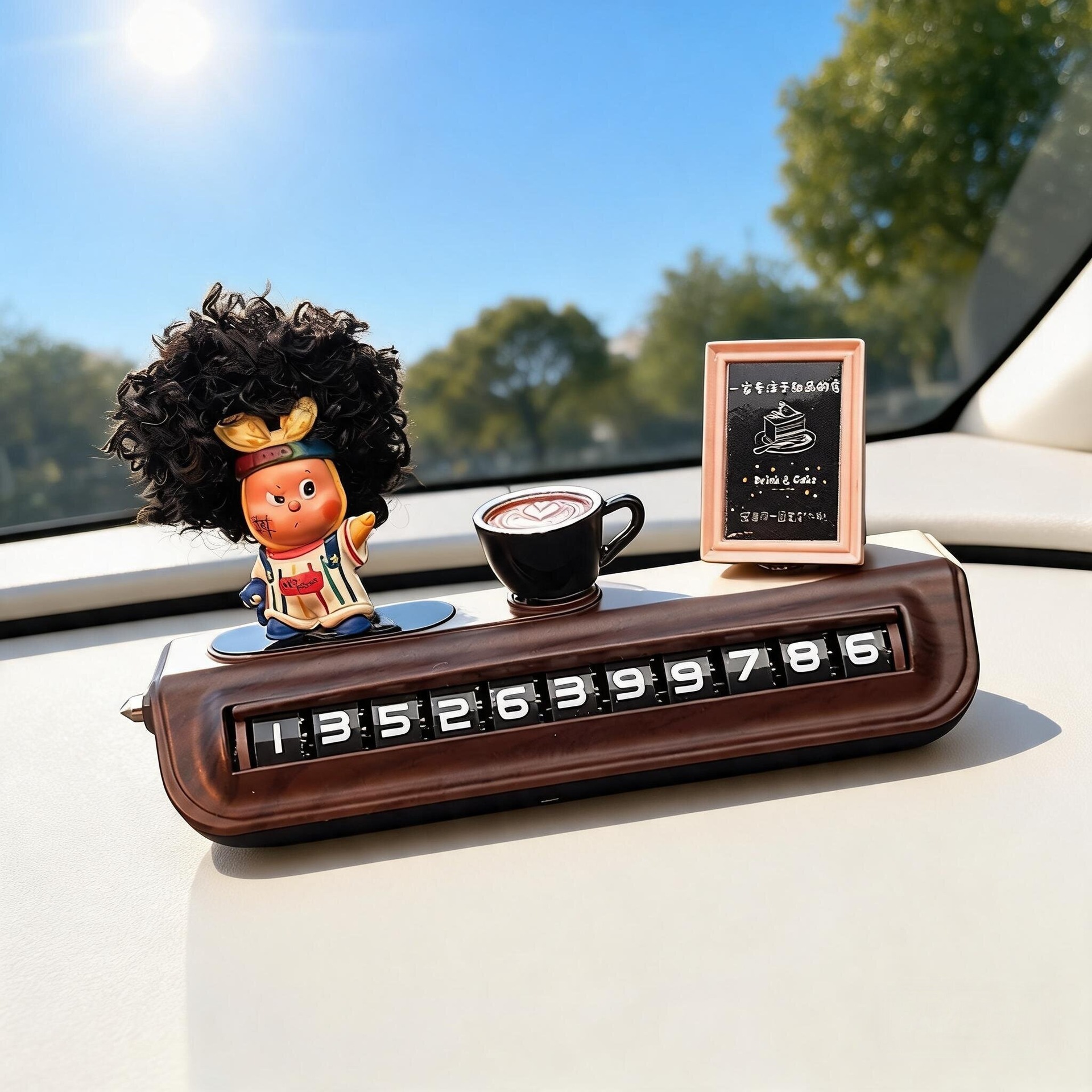 2026 New Model Star-Shaped Temporary Parking Number Plate for Moving Car, Phone Number Plate for Car, Cute Female Car Phone Number Plate