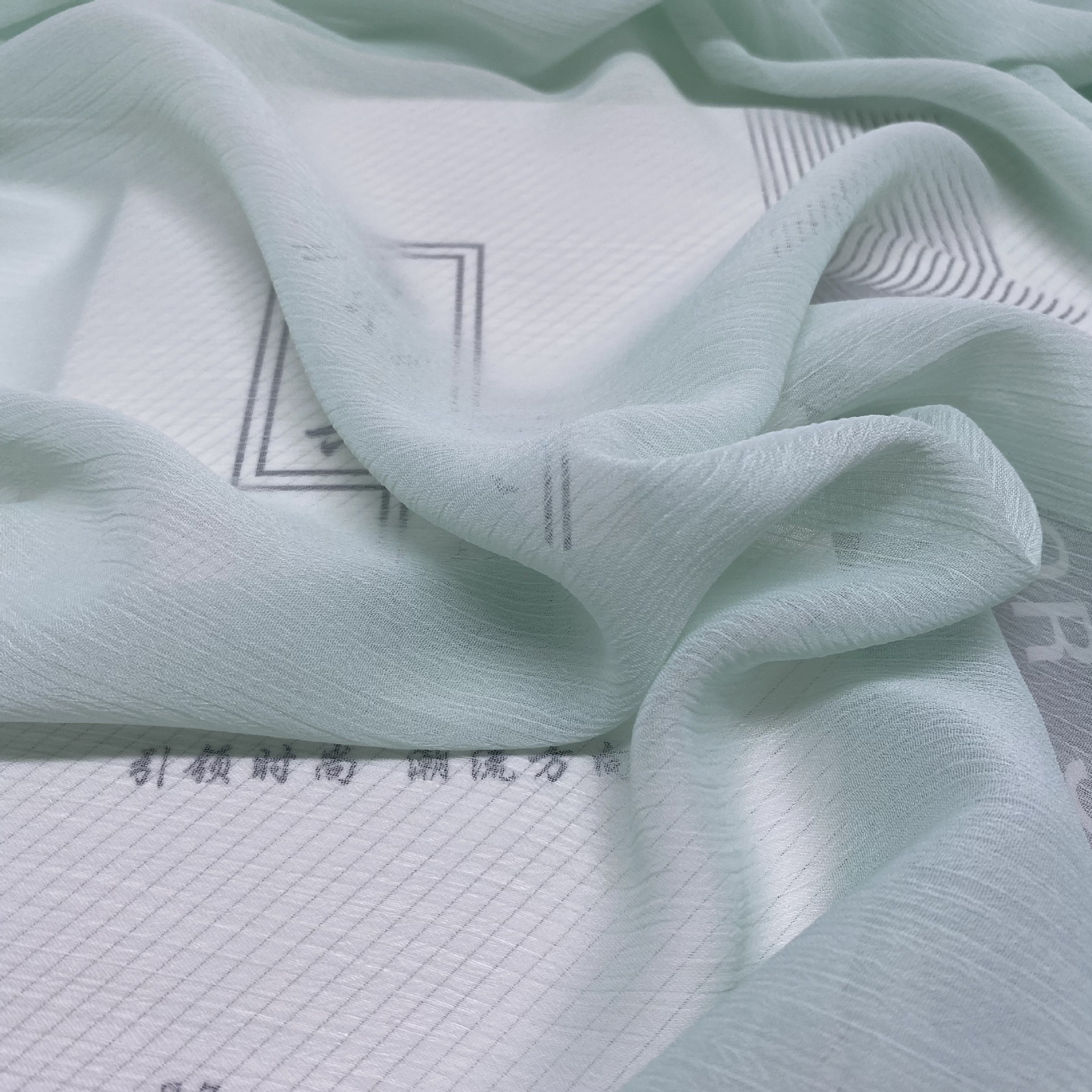 75D雪紡皺面料 雪紡皺起皺全滌加密輕薄透氣女裝服連衣裙漢服布料