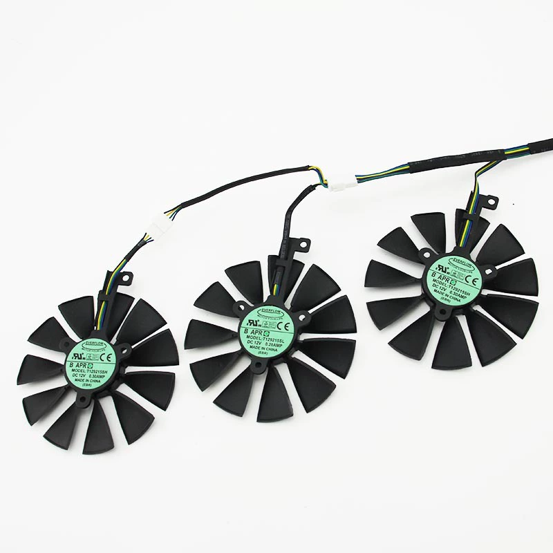 Применимо к ASUS/ASUS RTX 2060/2070 Raptor вентилятор для видеокарты T129215SH/T129215SL