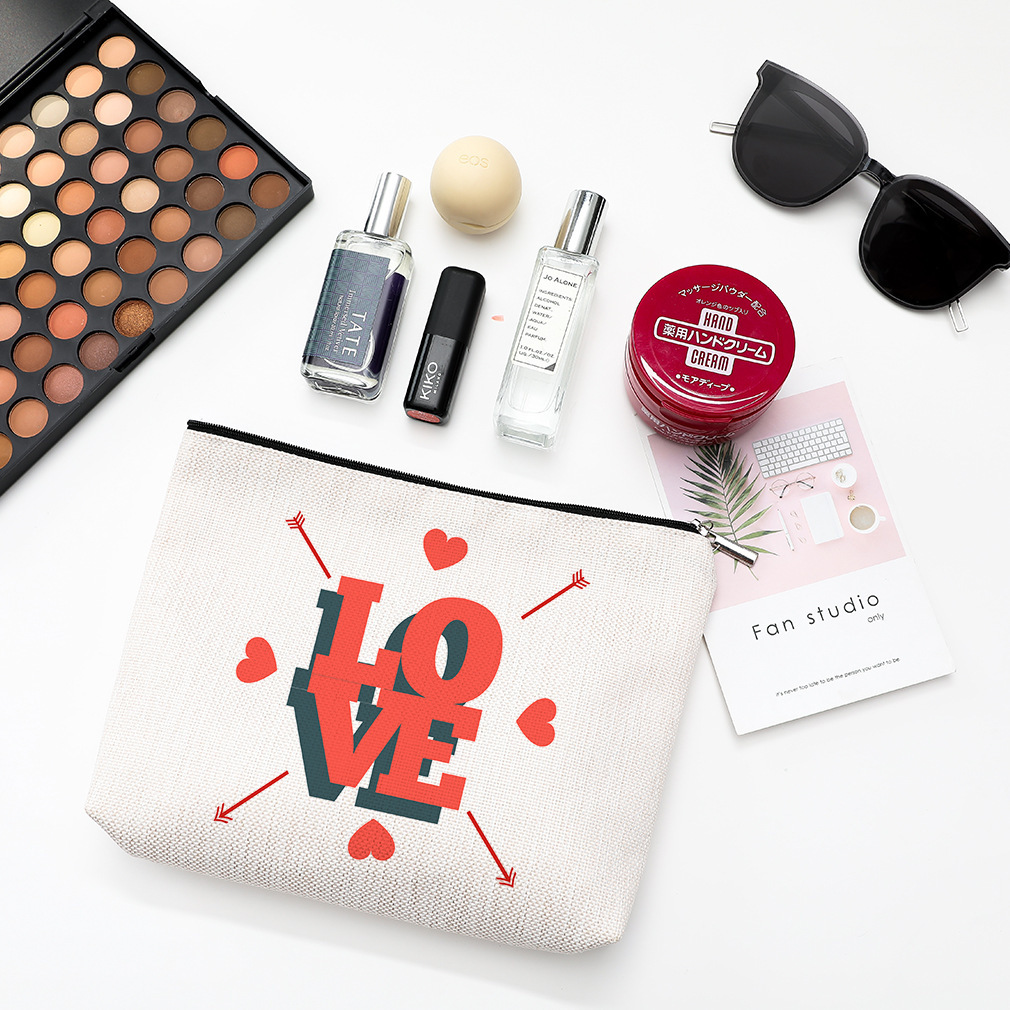 Bolsa de cosméticos simple europea y americana impermeable de algodón y lino bolsa de cremallera bolsa de almacenamiento de joyas cosméticas bolsa de almacenamiento de artículos de tocador bolsa