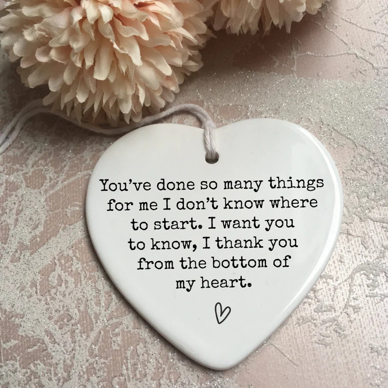 Gracias regalo colgante acrílico colgante ornamento día de la madre día de san valentín decoración del hogar