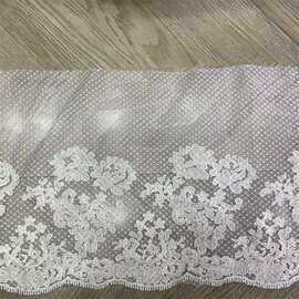 厂家现货 绳绣立体花树叶镂空全棉布边刺绣蕾丝花边辅料股线蕾丝