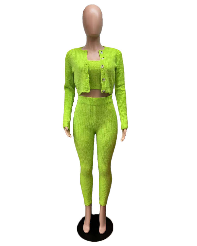 Täglich Frau Einfacher Stil Einfarbig Polyester Hosen-sets Hosen-sets display picture 20