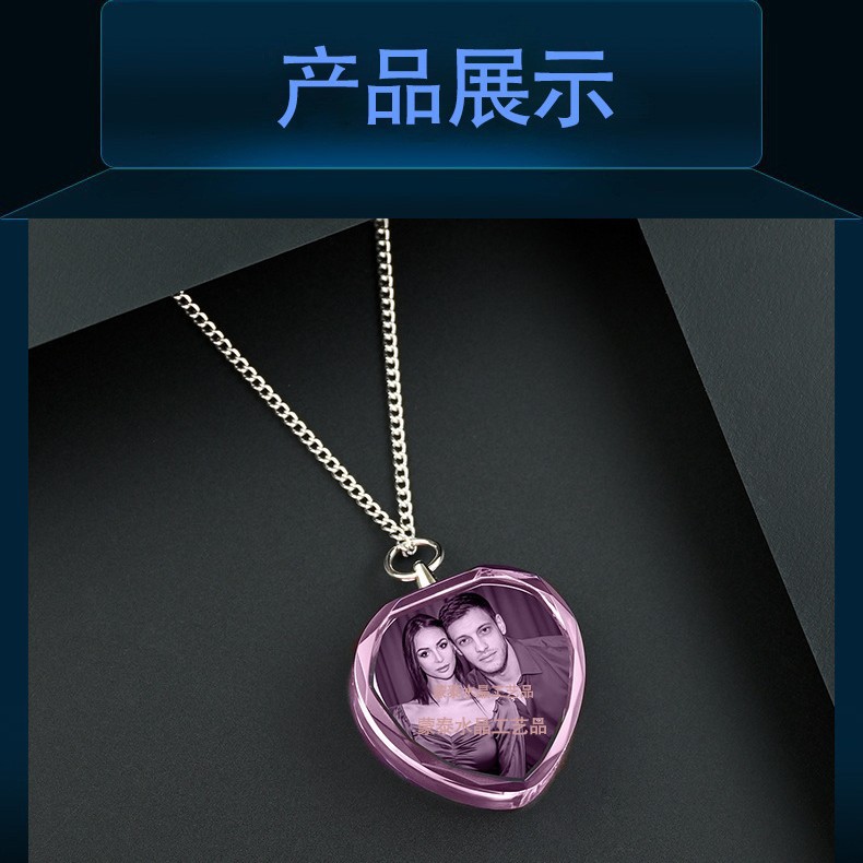 GL0044 핑크 하트 목걸이 S사이즈 3*0.6*3cm