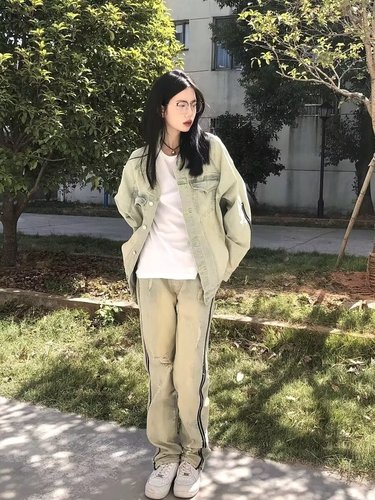 2025 Spring and Autumn American Style Denim Jacket for Men and Women, Motorcyclist Trendy Brand Collar Jacket, Couple Loose Matchy-Matchy Fashion