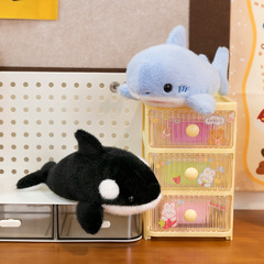 超かわいい黒イルカぬいぐるみ子供人形水族館お土産サメアザラク人形クロスボーダー卸売