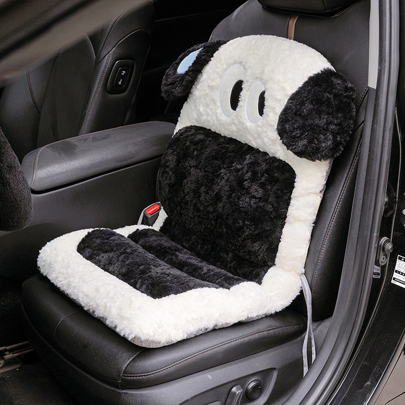 Cojín del automóvil otoño y invierno de peluche, cojín de asiento de tres personas, cojín de asiento caliente, cojín de trasero grueso para automóviles universales